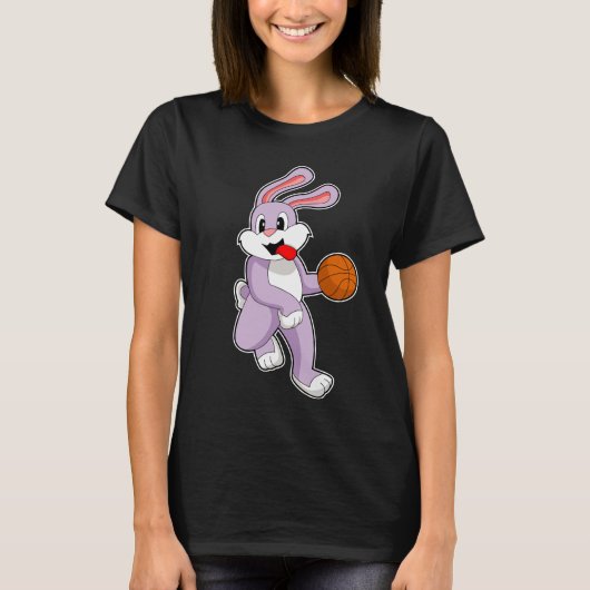 Rabbit Basketball-Spieler Basketball T-Shirt (Vorderseite)