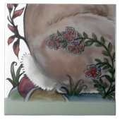 Rabbit Bird Jacobobohne Florentiner Tile Mural 8pc Fliese (Vorderseite)