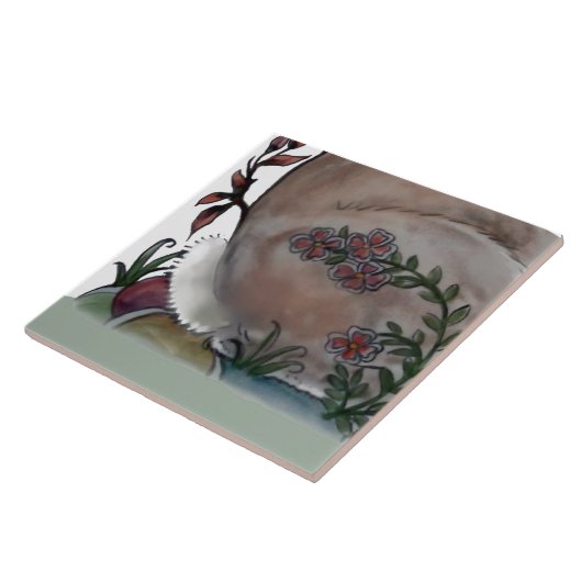 Rabbit Bird Jacobobohne Florentiner Tile Mural 8pc Fliese (Seite)