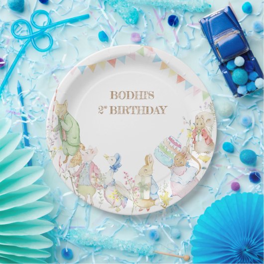 Rabbit Birthday Parade Pappteller (Party)