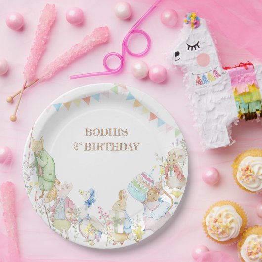 Rabbit Birthday Parade Pappteller (Party)