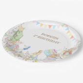 Rabbit Birthday Parade Pappteller (Schrägansicht)