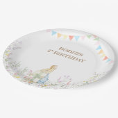 Rabbit Birthday Parade Pappteller (Schrägansicht)