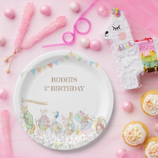 Rabbit Birthday Parade Pappteller (Party)