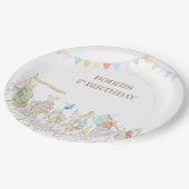 Rabbit Birthday Parade Pappteller (Schrägansicht)