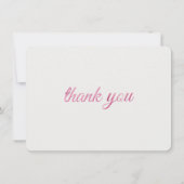 Rabbit Blowing Pink Bubble gum Thank you Dankeskarte (Rückseite)