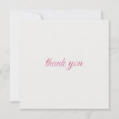 Rabbit Blowing Pink Bubble gum Thank you Dankeskarte (Rückseite)