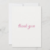 Rabbit Blowing Pink Bubble gum Thank you Einladung (Rückseite)