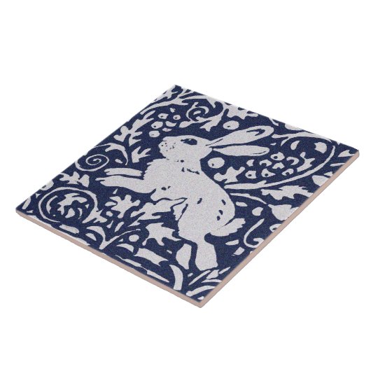 Rabbit Blue Gray Granite Stone Woodland Fliese (Seite)