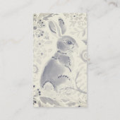 Rabbit Blue Gray Watercolor Moderne Natur Maßgesch Visitenkarte (Rückseite)