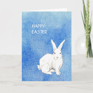 Rabbit Blue Oaster Card Feiertagskarte
