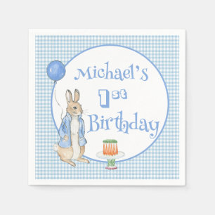 Rabbit Blue One erste Geburtstagsparty Serviette