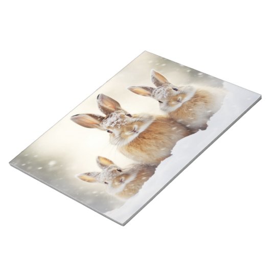 Rabbit Bunny Animal Family Wandern Notizblock (angewinkelt)