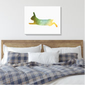 Rabbit Bunny Art Silhouette Leinwanddruck (Insitu (Schlafzimmer))