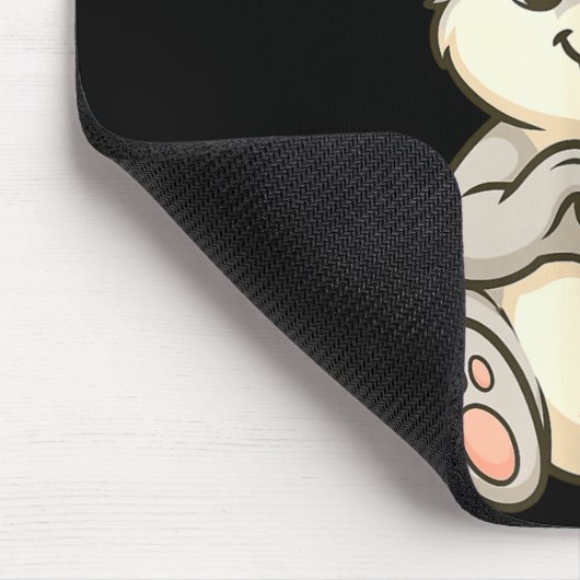 Rabbit Bunny Doing Heart With Hands Valentines Day Mousepad (Ecke)