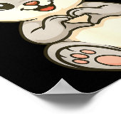 Rabbit Bunny Doing Heart With Hands Valentines Day Poster (Ecke)