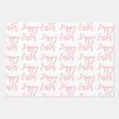 Rabbit Bunny Happy Ostereier Süße Tier Pastel Geschenkpapier Set (Vorderseite 3)