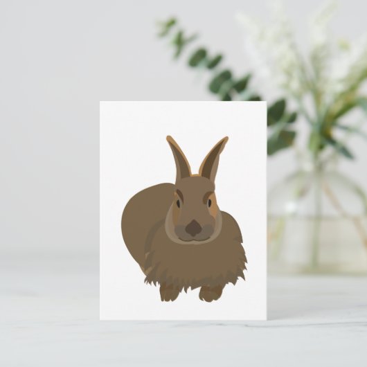 Rabbit Bunny Hare Postkarte (Stehend Vorderseite)