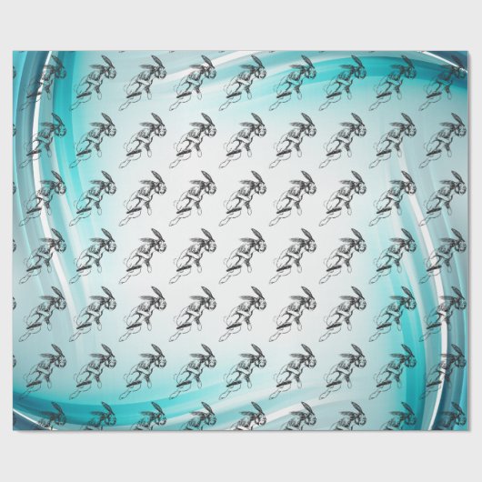 Rabbit Bunny Jack Rabbit Gift Wrap Geschenkpapier (Flach)