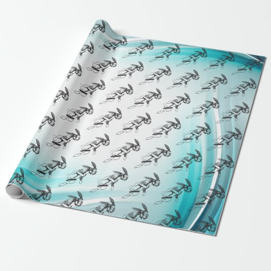 Rabbit Bunny Jack Rabbit Gift Wrap Geschenkpapier (Ungerollt)