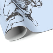 Rabbit Bunny Jack Rabbit Gift Wrap Geschenkpapier (Rolleneckpunkt)