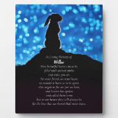 Rabbit Bunny Memorial Plaque Individuelle Name Fotoplatte (Vorderseite)