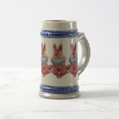Rabbit Bunny named Ladybug Mug Bierglas (VorderseiteRechts)