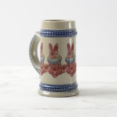Rabbit Bunny named Ladybug Mug Bierglas (Vorderseite Links)