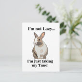 Rabbit Bunny Niedlich Funny Postkarte (Stehend Vorderseite)