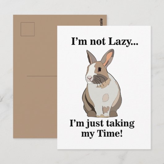 Rabbit Bunny Niedlich Funny Postkarte (Vorne/Hinten)