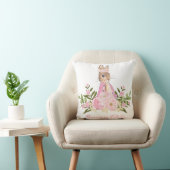 Rabbit Bunny Pink Floral Baby Girl Nursery Decor Kissen (Stuhl )