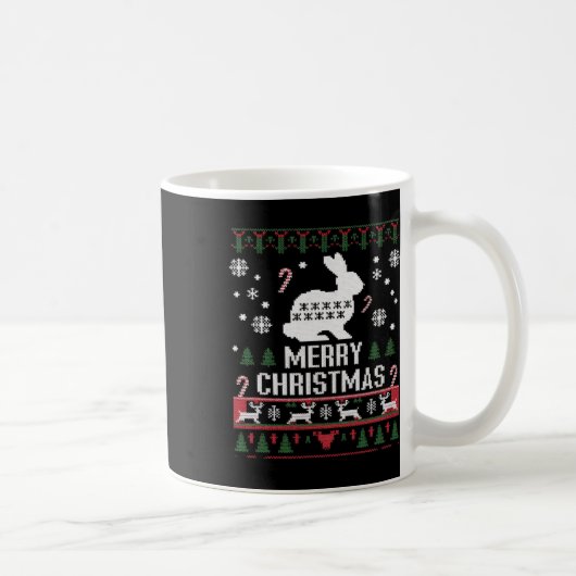 Rabbit Bunny Ugge Zu Weihnachten Kaffeetasse (Rechts)