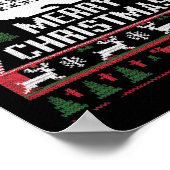 Rabbit Bunny Ugge Zu Weihnachten Poster (Ecke)