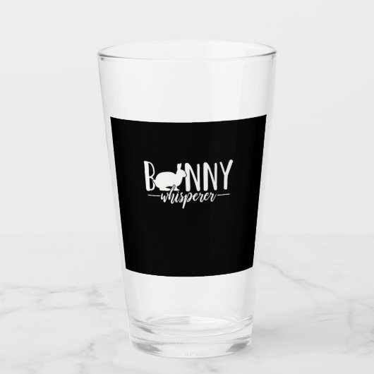 Rabbit Bunny Whisperer Glas (Vorderseite)