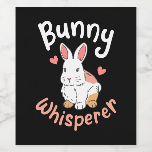 Rabbit Bunny Whisperer Weinetikett (Einzelnes Label)
