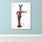 Rabbit Butterfly Dress Leinwanddruck (Insitu (Holzboden))