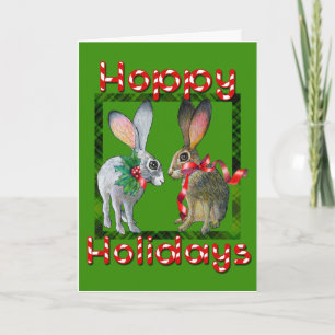 Rabbit Christmas Card Feiertagskarte