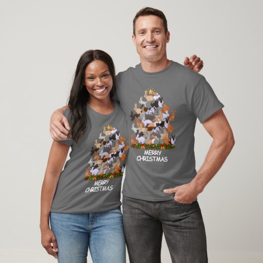 Rabbit Christmasree Frohe Weihnachtsgeschenk T-Shirt (Unisex)
