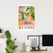Rabbit Coffee Print Funny Kitchen Art, Matisse Poster (Heimbüro)