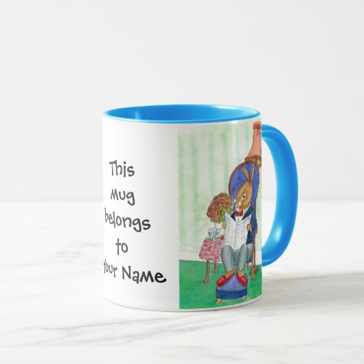 Rabbit Coffee Tasse to Personalize (VorderseiteRechts)