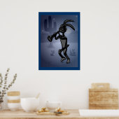 Rabbit Dance Kokopelli Poster (Küche)