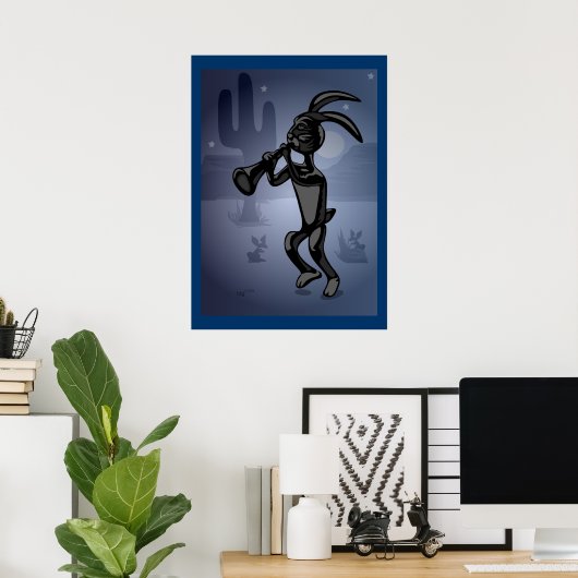Rabbit Dance Kokopelli Poster (Heimbüro)