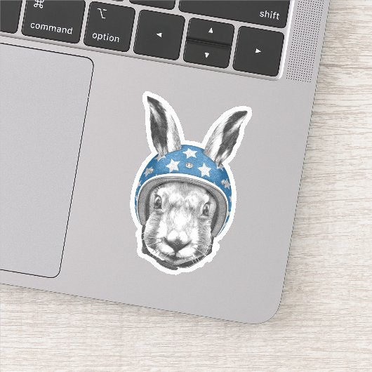 Rabbit Daredevil Aufkleber (Detail)