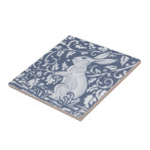 Rabbit Denim Blue White Botanical Dedham Delft  Fliese (Seite)