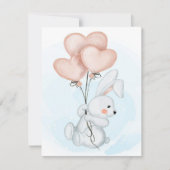 Rabbit Design Wird Cute Bunny Wird Kid Birthday Einladung (Vorderseite)