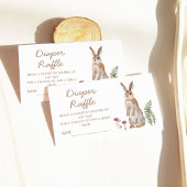 Rabbit Diaper Raffle Baby Shower Enclosure Card Begleitkarte