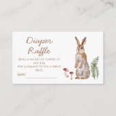 Rabbit Diaper Raffle Baby Shower Enclosure Card Begleitkarte (Vorderseite)