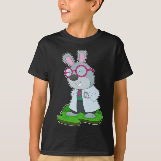 Rabbit Doctor Stethoscope T-Shirt (Vorderseite)