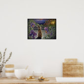 Rabbit Dreams Fantasy Blume Bunny Painting Poster (Küche)