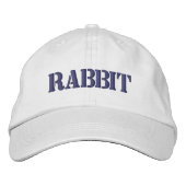 RABBIT EMBROIDERIERTE BASEBALL-GAP BESTICKTE BASEBALLKAPPE (Vorderseite)